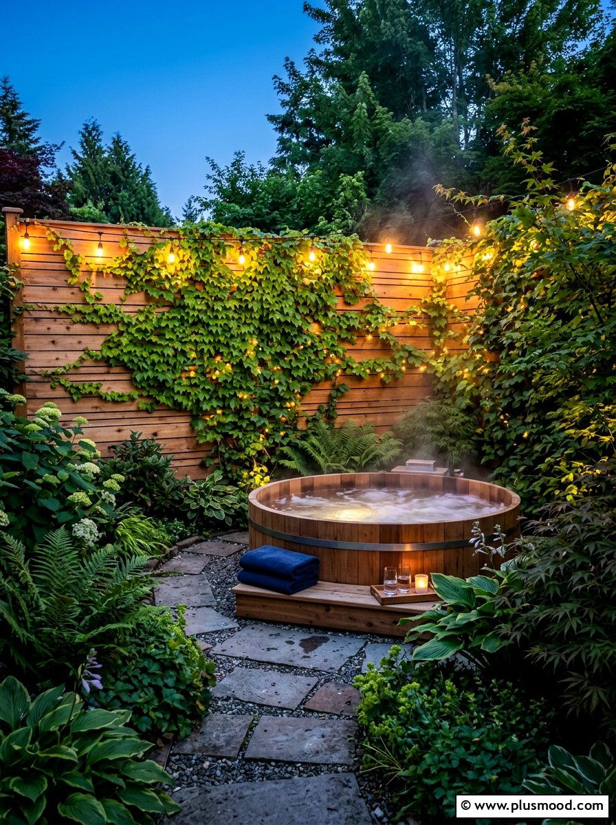 Hot Tub Privacy Screen - 25 summer backyard spa ideas
