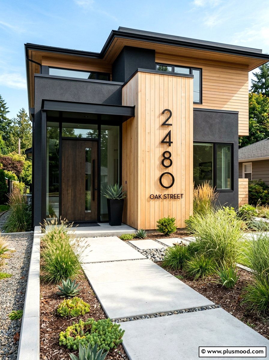House Number - 25 summer easy curb appeal ideas