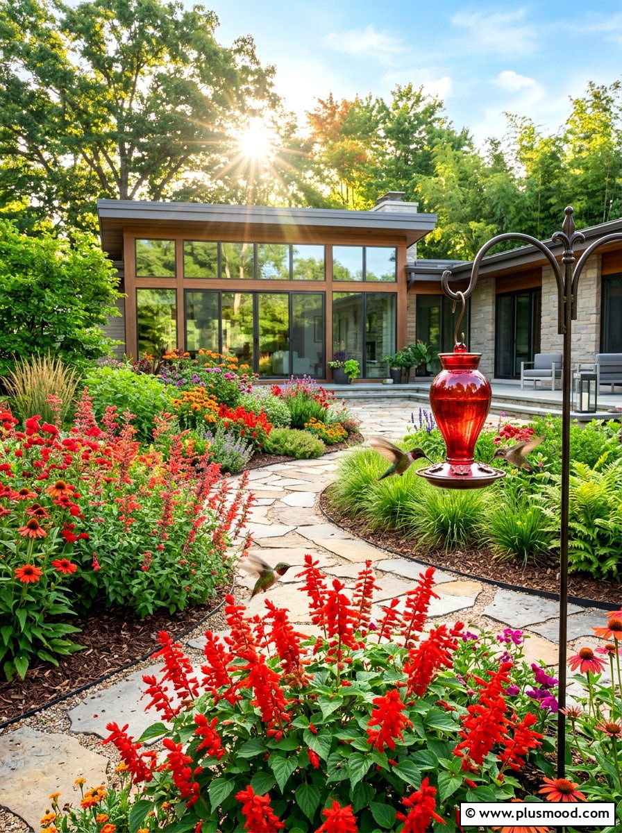 Hummingbird Garden - 25 summer pollinator landscaping ideas