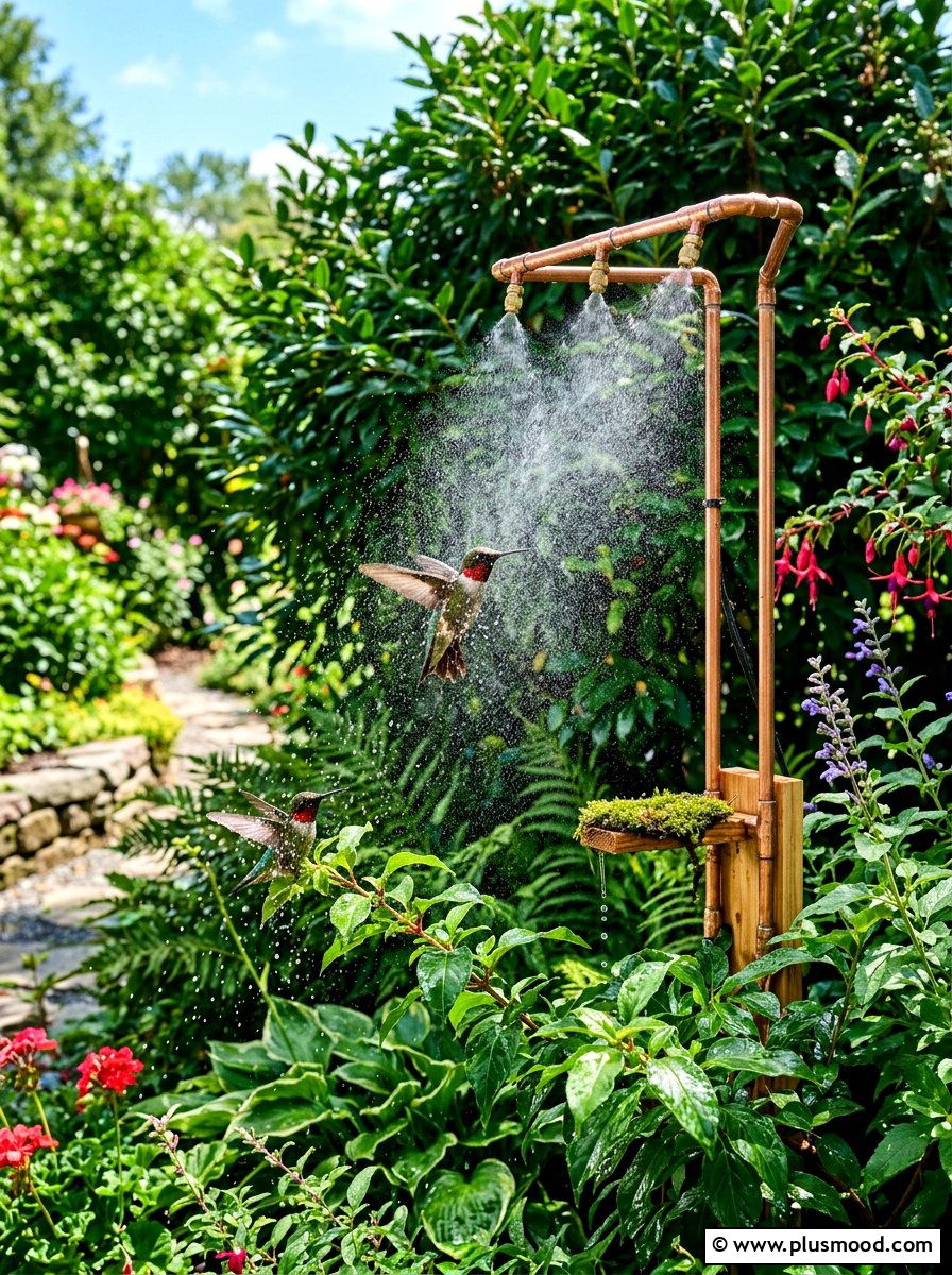 Hummingbird misting station - 25 summer hummingbird garden ideas