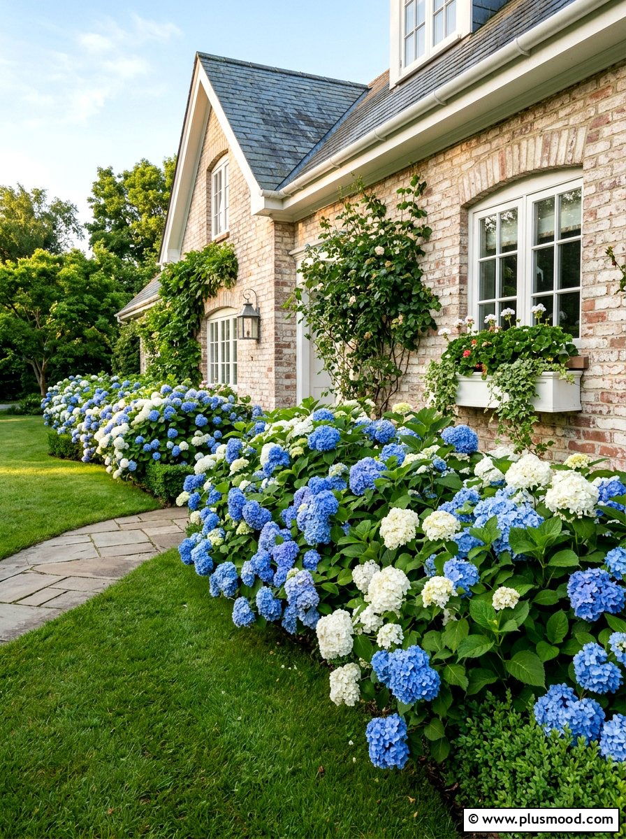 Hydrangea Border For Foundation Planting - 25 summer flower bed ideas for front yard