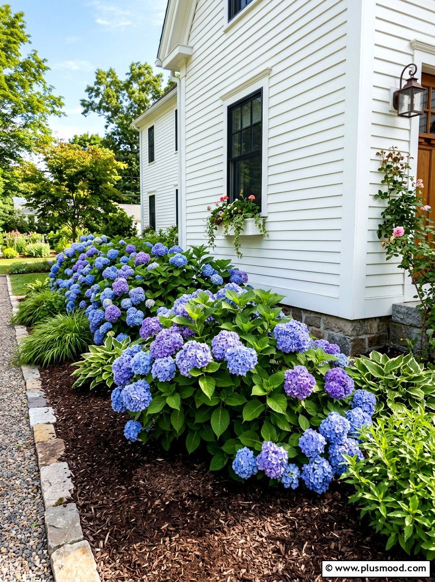 Hydrangea Bush - 25 summer front yard curb appeal ideas