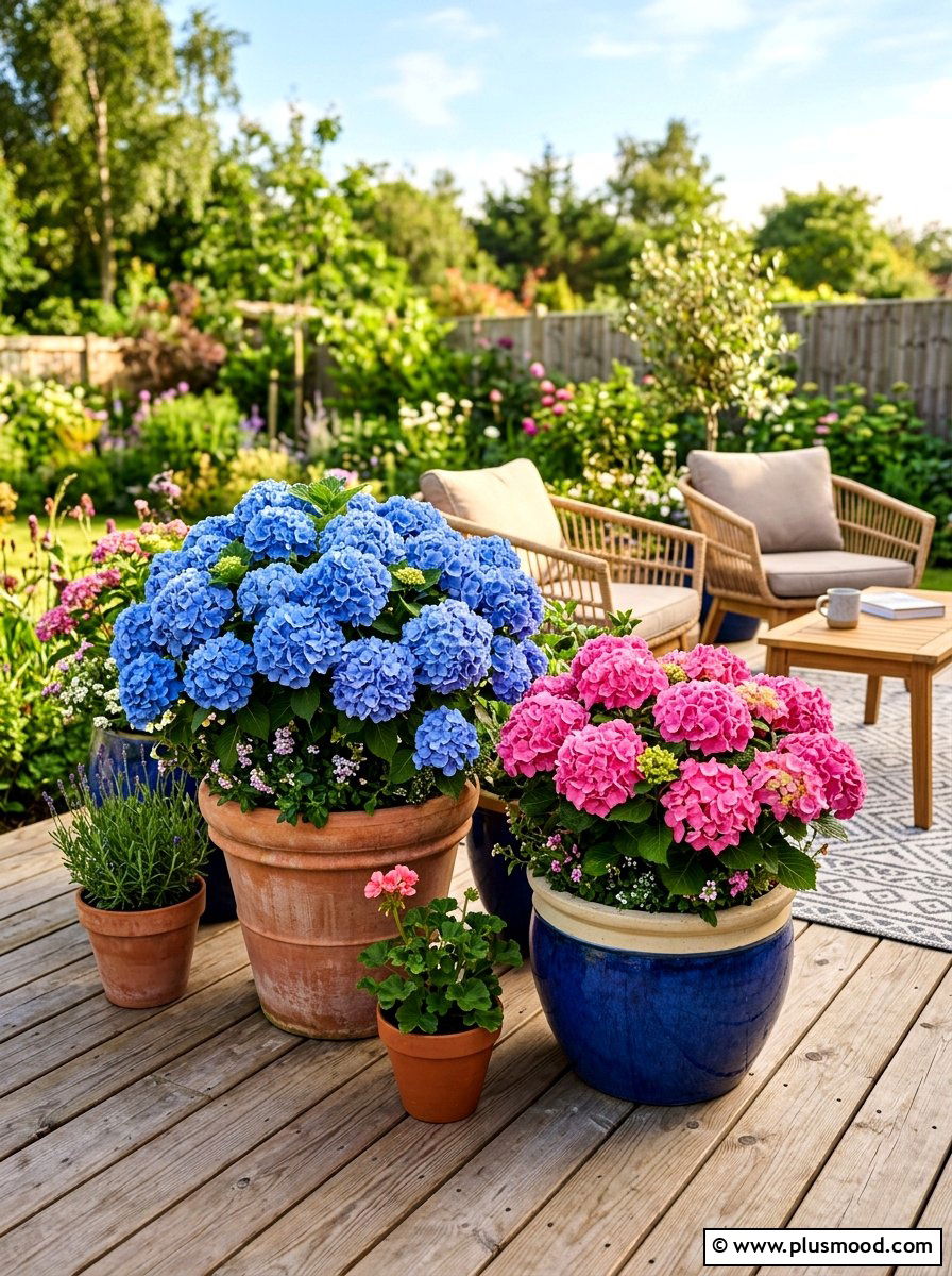 Hydrangea Container Garden - 25 summer hydrangea garden ideas