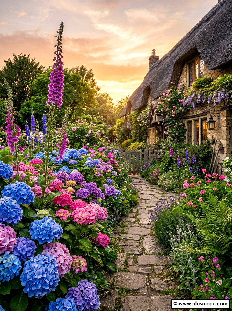 Hydrangea Cottage Garden - 25 summer hydrangea garden ideas