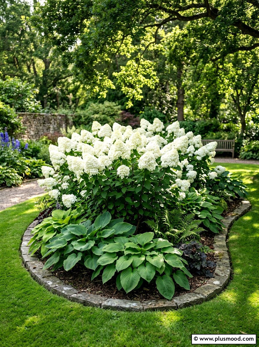 Hydrangea Island Bed - 25 summer island bed ideas