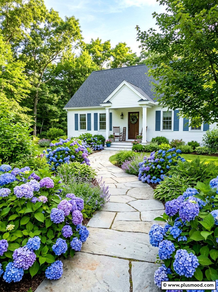 Hydrangea Landscaping - 25 summer coastal curb appeal ideas