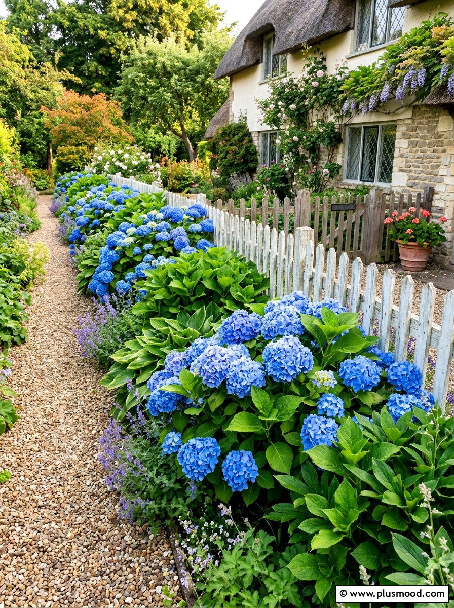 Hydrangea summer flower bed - 25 summer narrow flower bed ideas