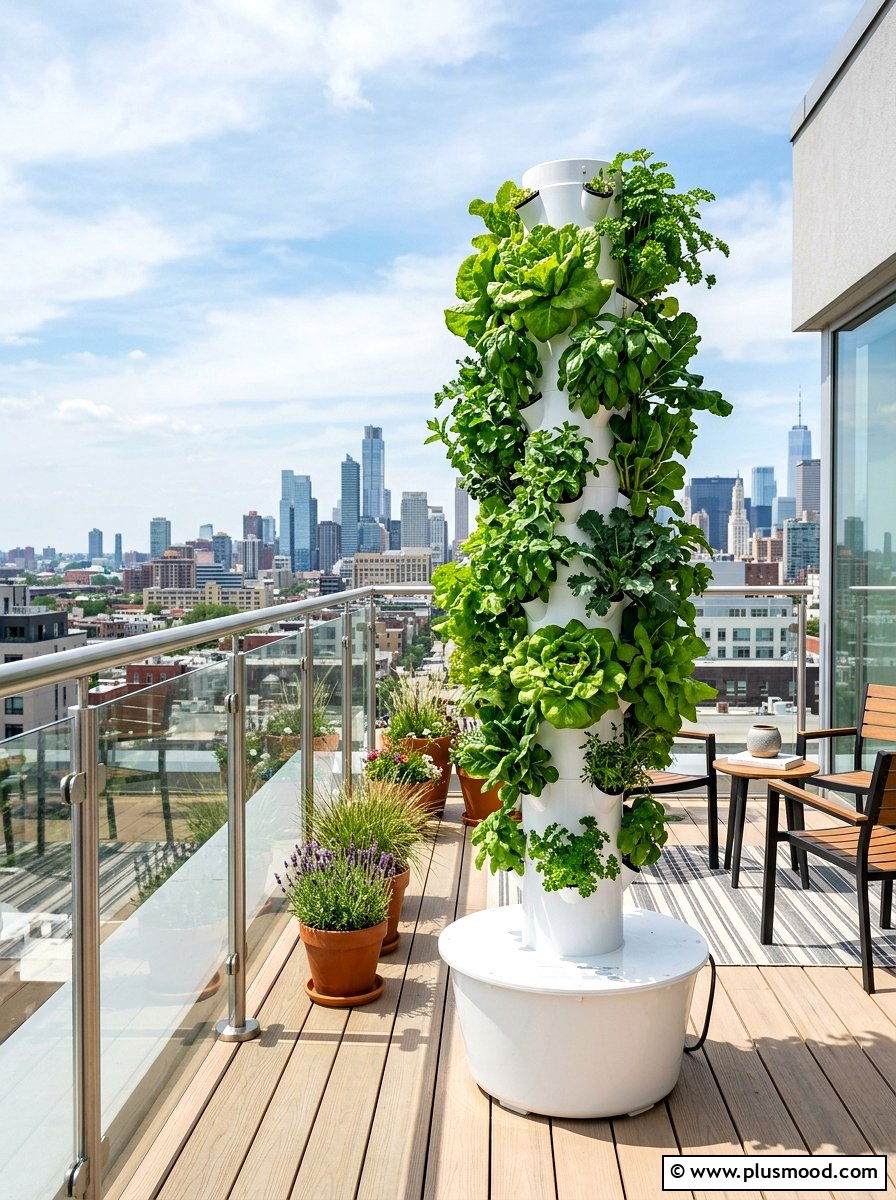 Hydroponic Garden Tower - 25 outdoor garden decor ideas with vertical garden