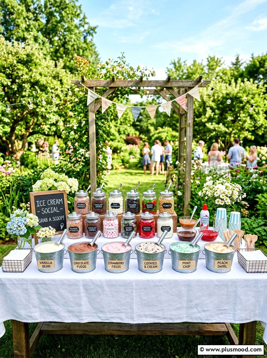 Ice Cream Social - 25 summer family gathering ideas outdoors