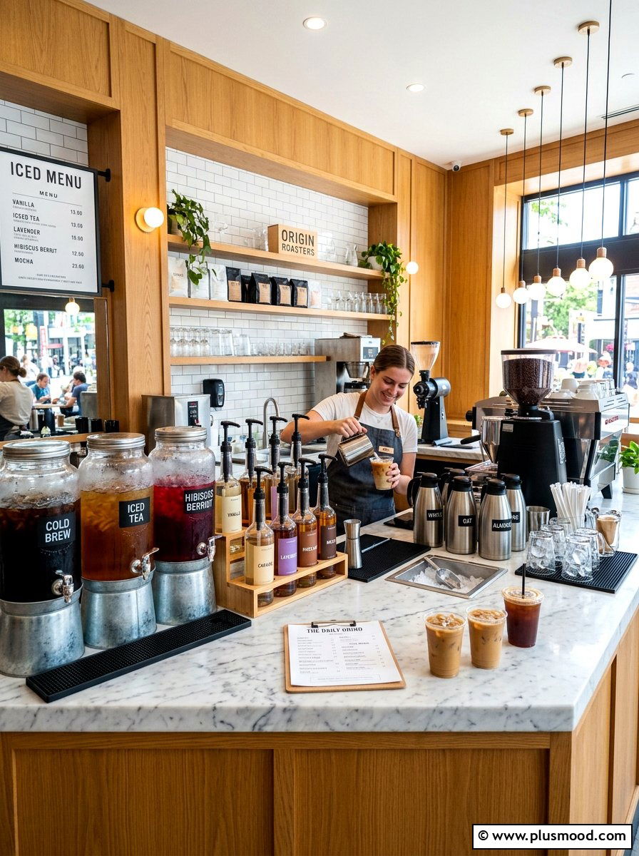 Iced coffee bar - 25 summer brunch party ideas for summer