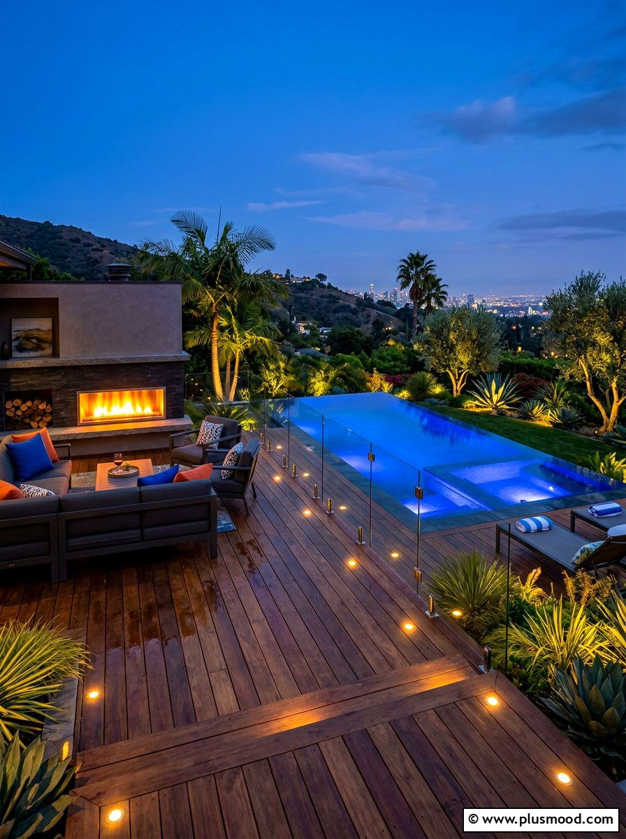 In Grade Deck Light - 25 summer pool lighting ideas