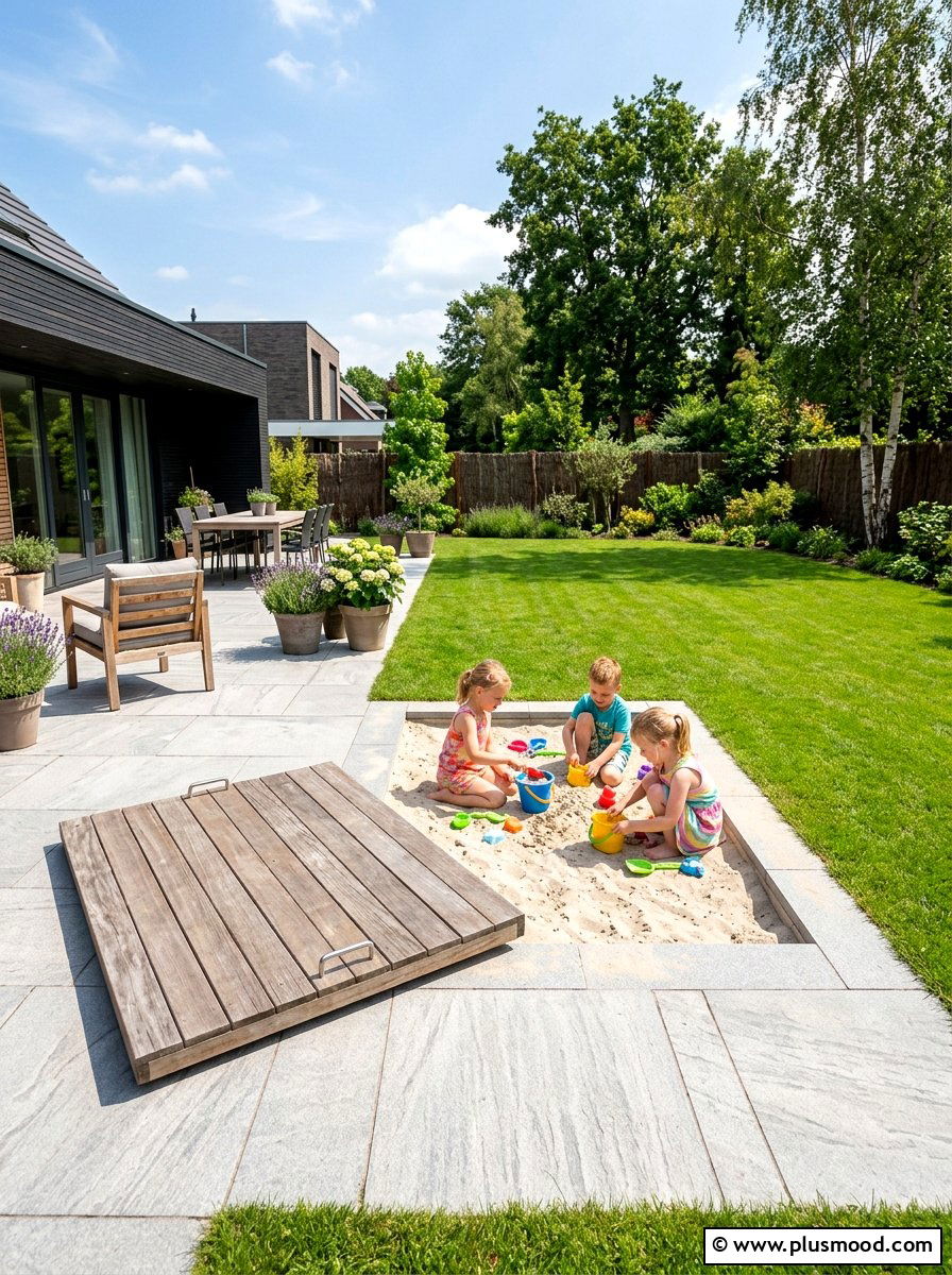 In Ground Sandbox - 25 small backyard ideas with sandbox