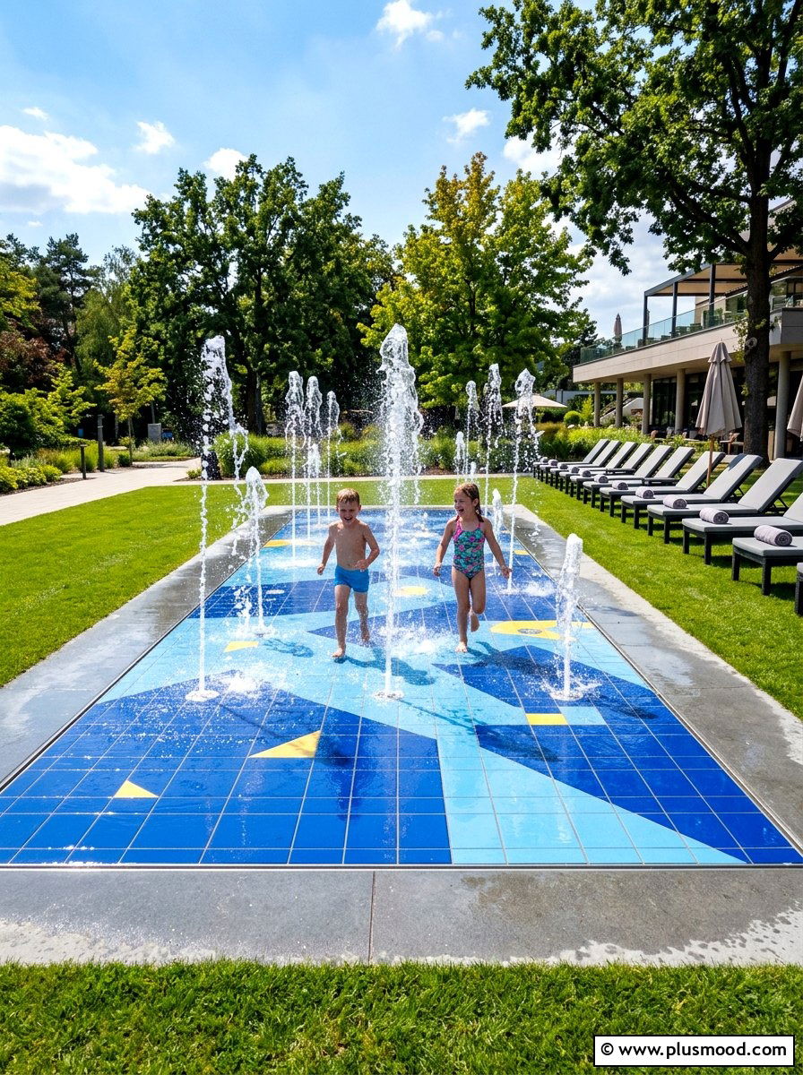 In Ground Splash Pad - 25 summer splash pad backyard ideas