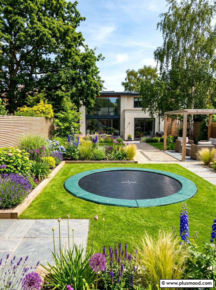 In Ground Trampoline - 25 summer backyard play area ideas