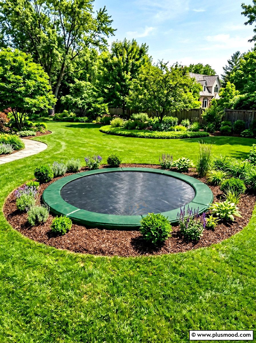 In Ground Trampoline - 25 small backyard ideas for small families