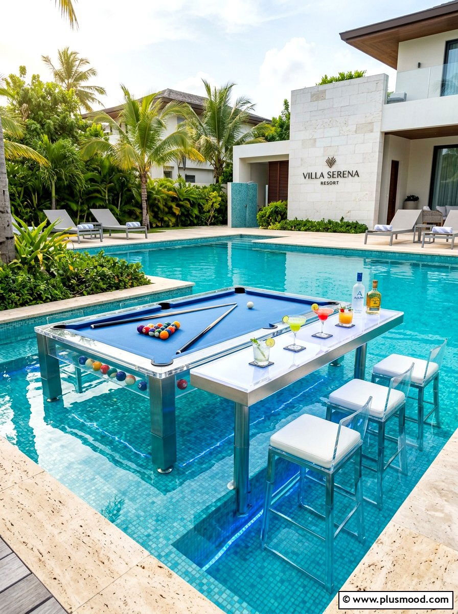 In Pool Table Setup - 25 summer pool party setup ideas