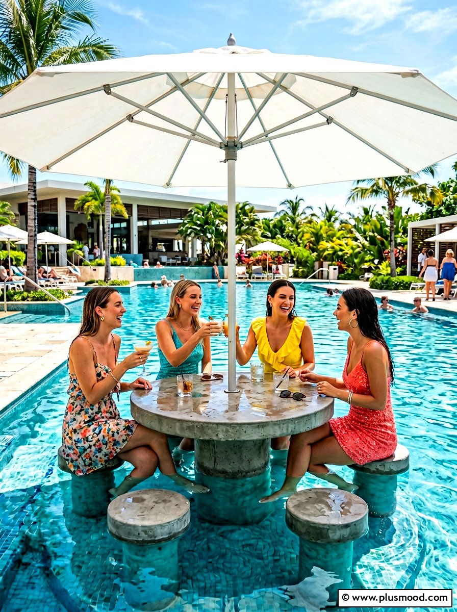 In Pool Table Umbrella - 25 summer poolside umbrella ideas