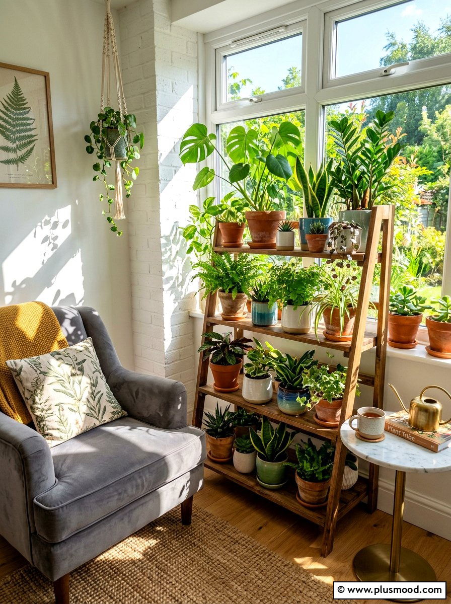 Indoor Garden Corner - 25 elegant summer decor ideas