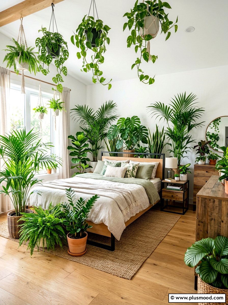 Indoor Houseplant Bedroom - 25 summer bedroom decor ideas