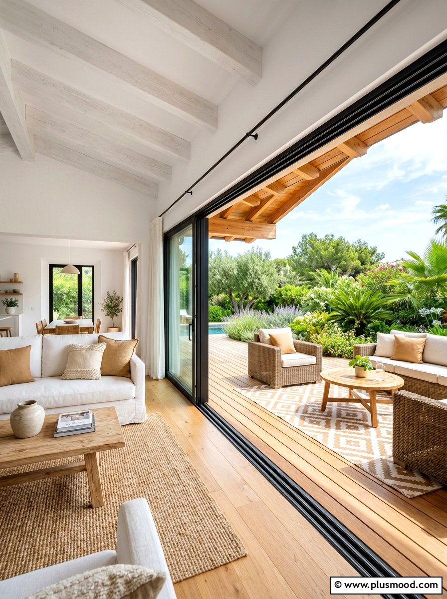 Indoor Outdoor Flow Living Room - 25 bright summer living room ideas