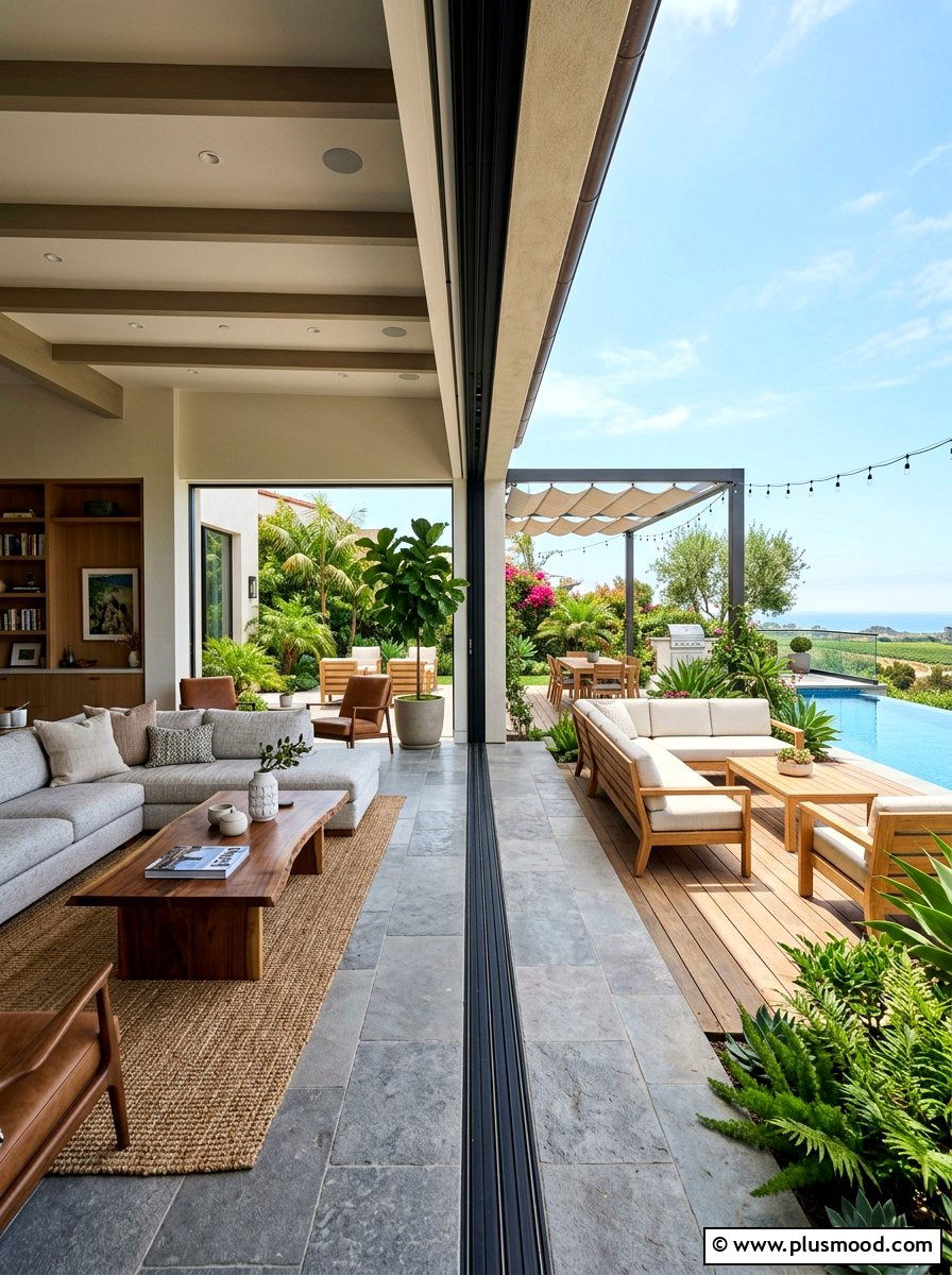 Indoor Outdoor Living Room - 25 modern summer living room ideas