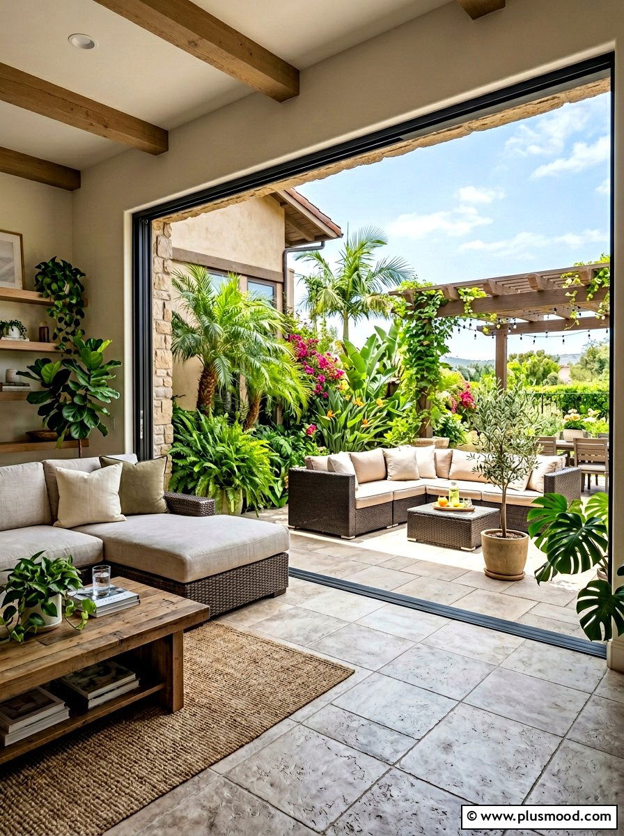 Indoor Outdoor Living Room - 25 summer entertaining living room ideas