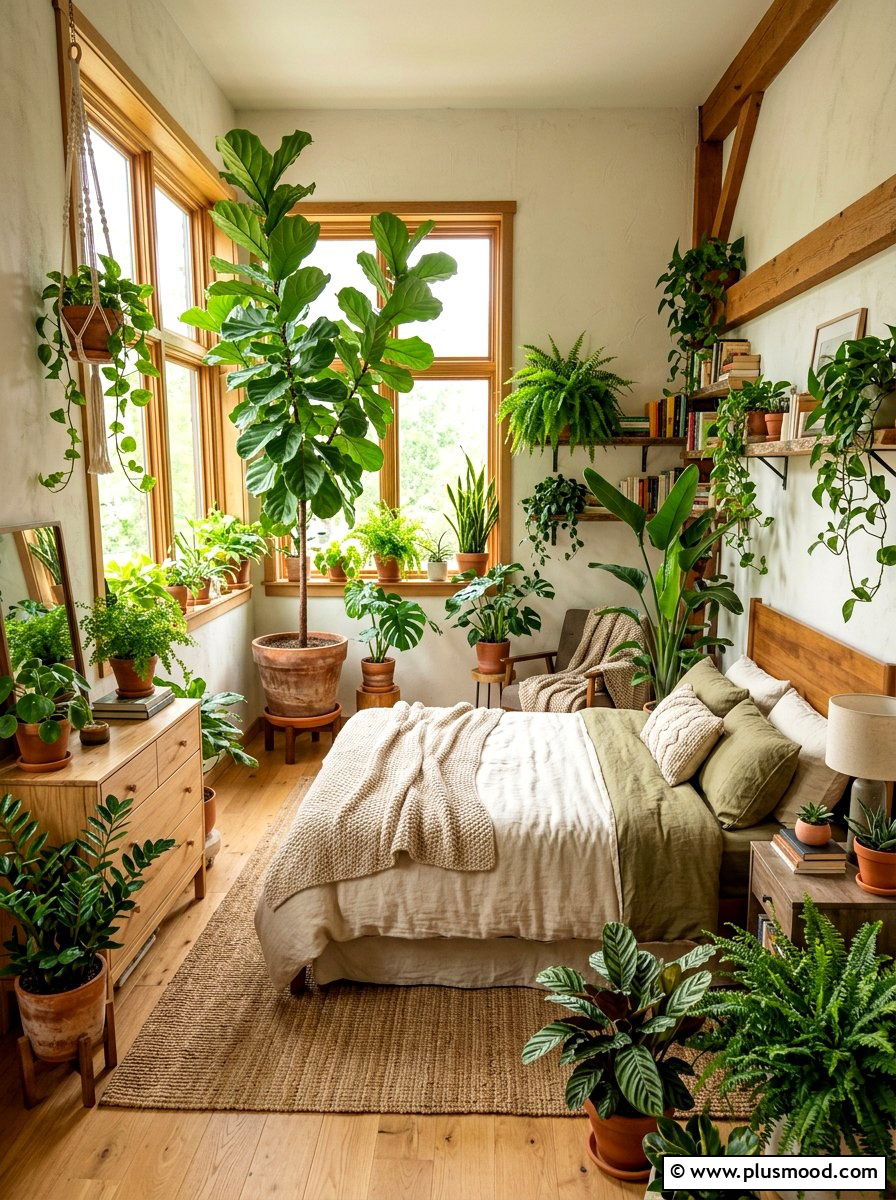 Indoor Plant Bedroom - 25 summer apartment bedroom ideas