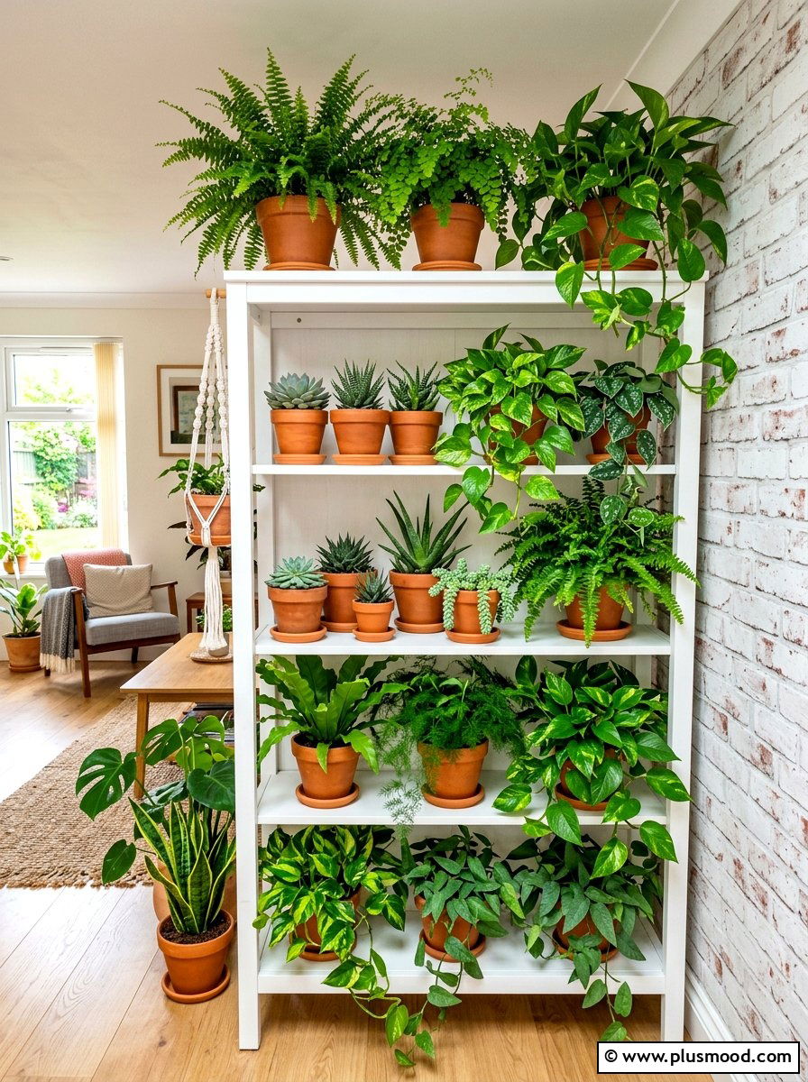 Indoor Plant Display - 25 cheap summer home decor ideas