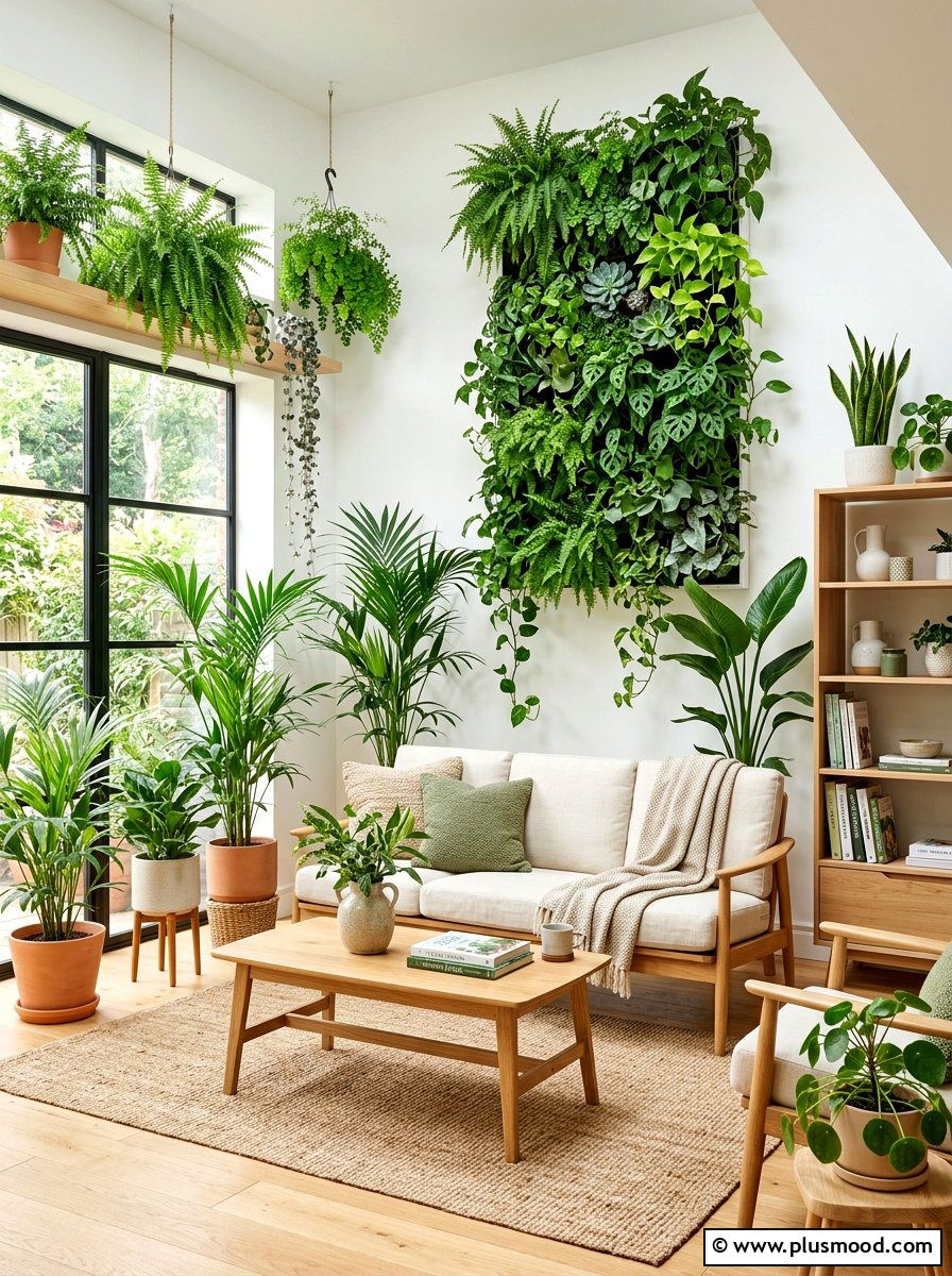 Indoor Plant Living Room - 25 summer refreshing living room ideas