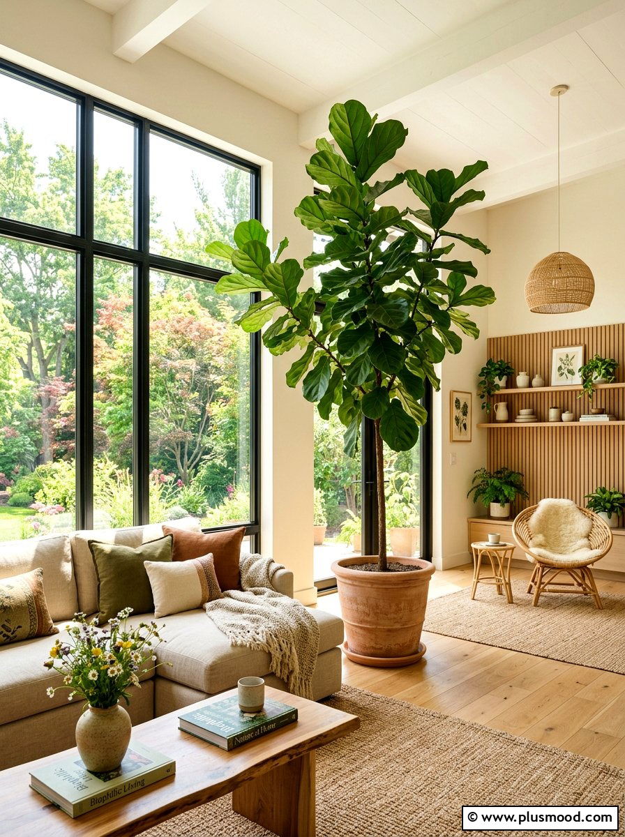 Indoor Tree Living Room - 25 light summer living room ideas