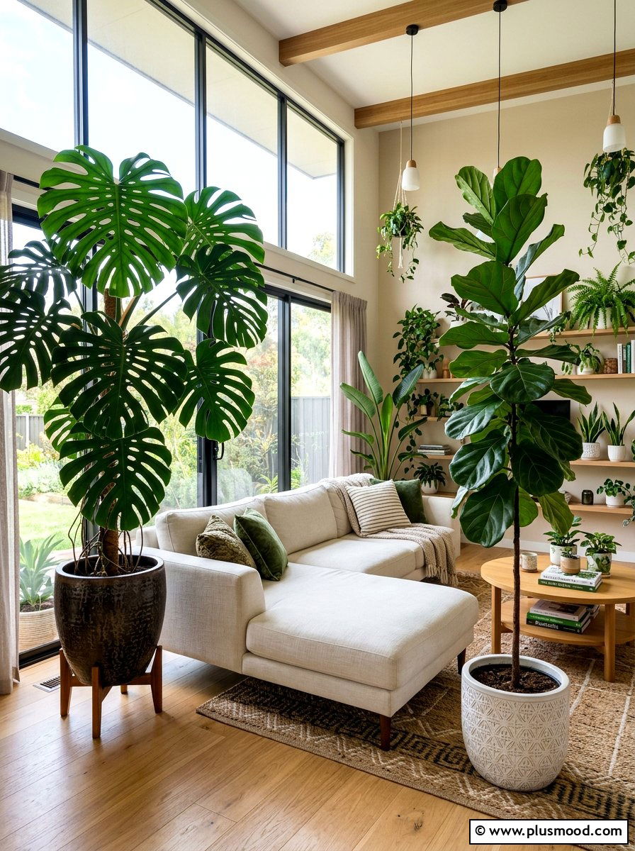 Indoor Tropical Plant Living Room - 25 summer living room ideas