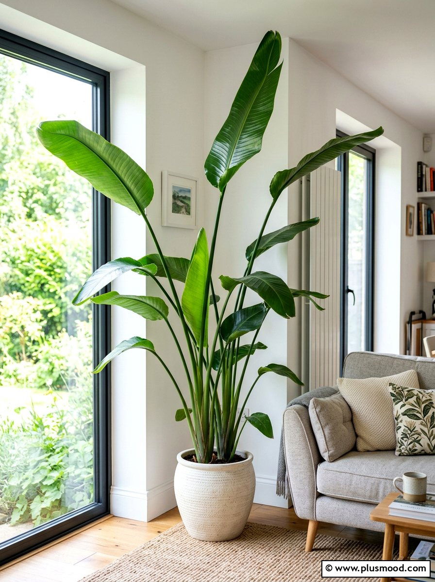 Indoor Tropical Plant - 25 summer decor ideas for small apartments living room