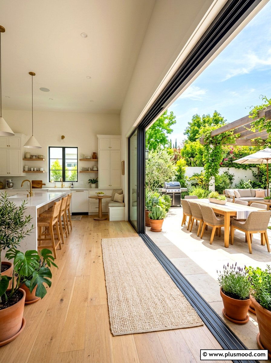 Indoor outdoor kitchen flow - 25 summer kitchen decor ideas