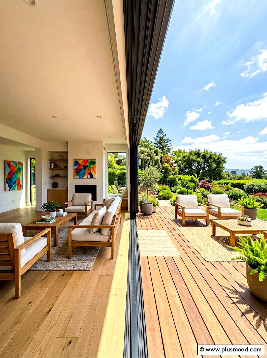 Indoor outdoor living room - 25 beachy summer living room ideas