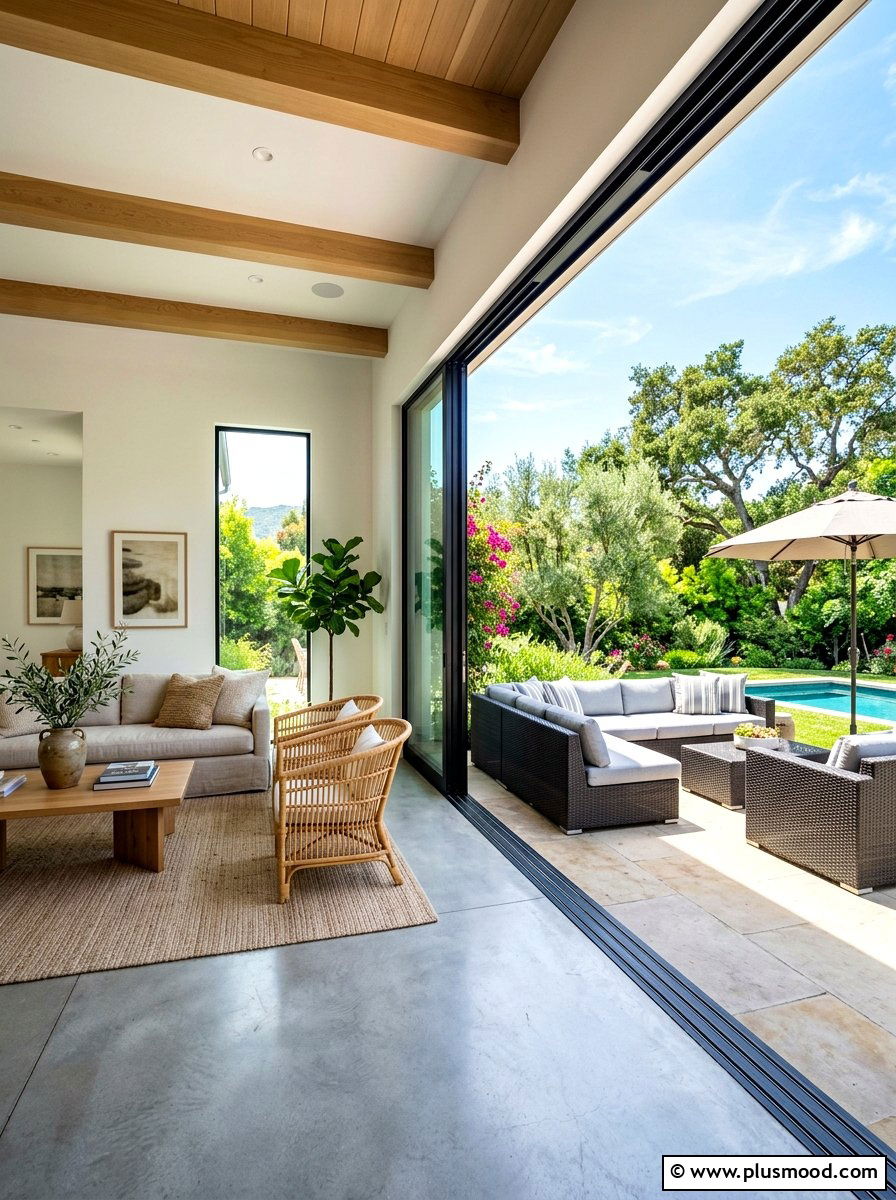 Indoor outdoor transition space - 25 summer living room styling ideas