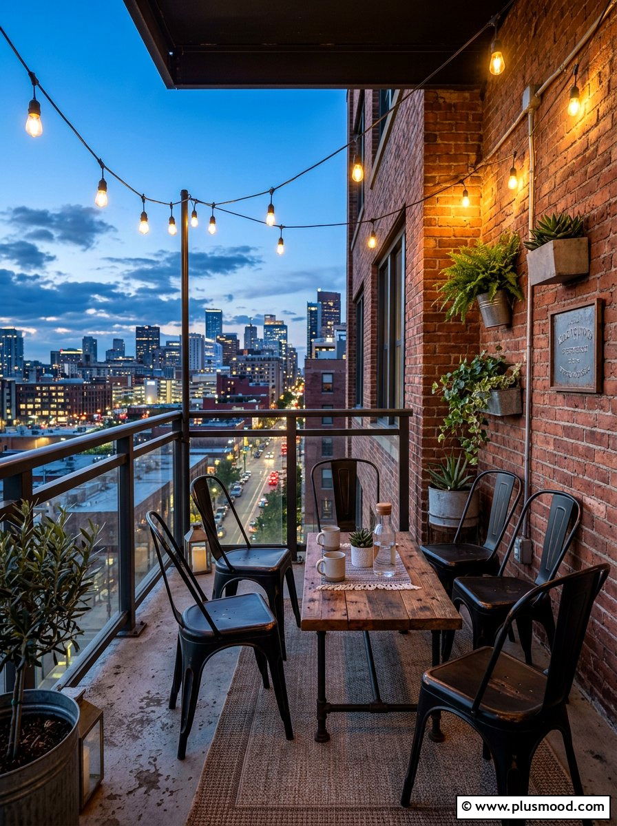 Industrial Balcony Lounge Metal Seating - 25 summer balcony lounge ideas