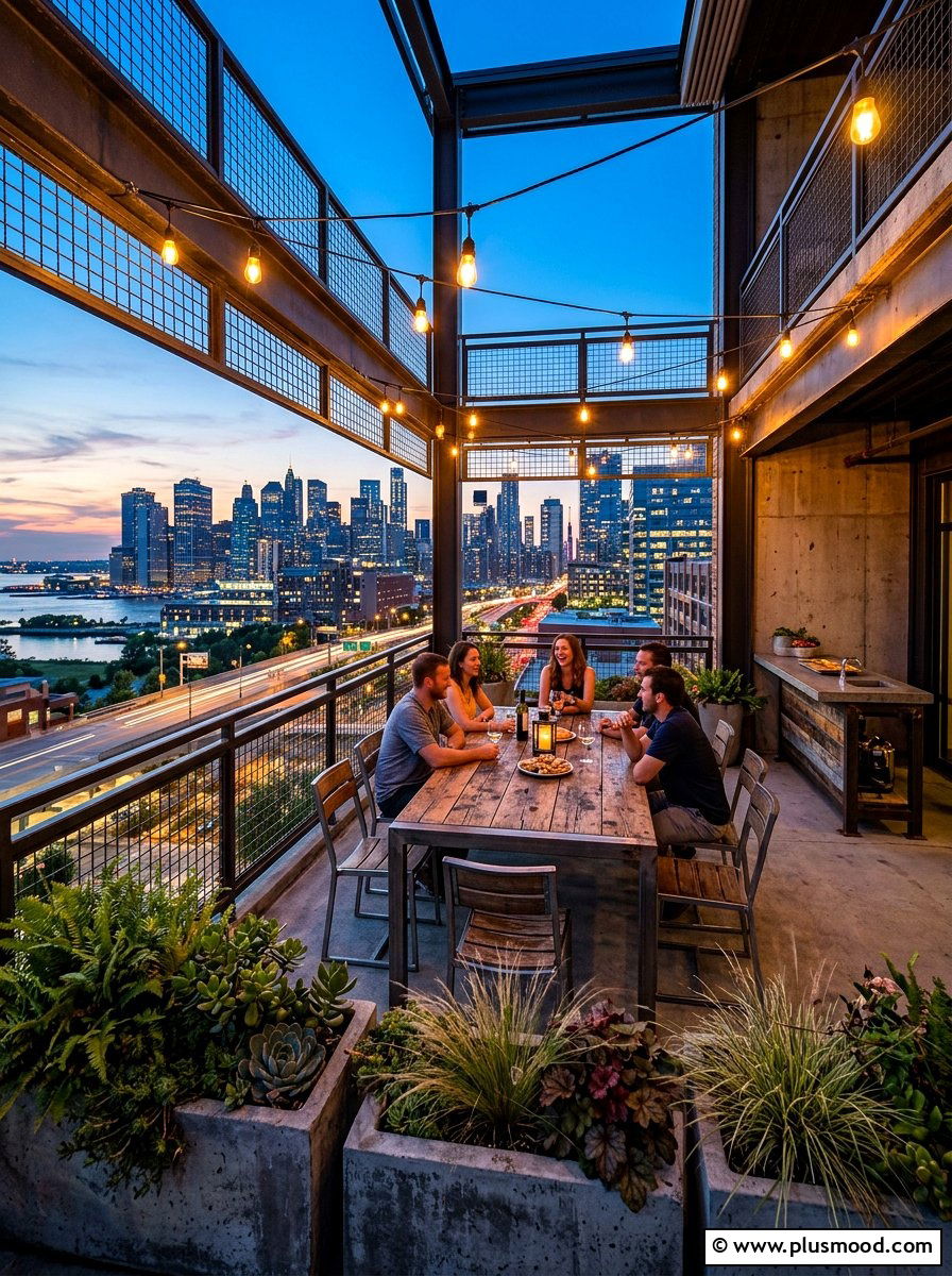 Industrial Balcony Style - 25 summer balcony refresh ideas