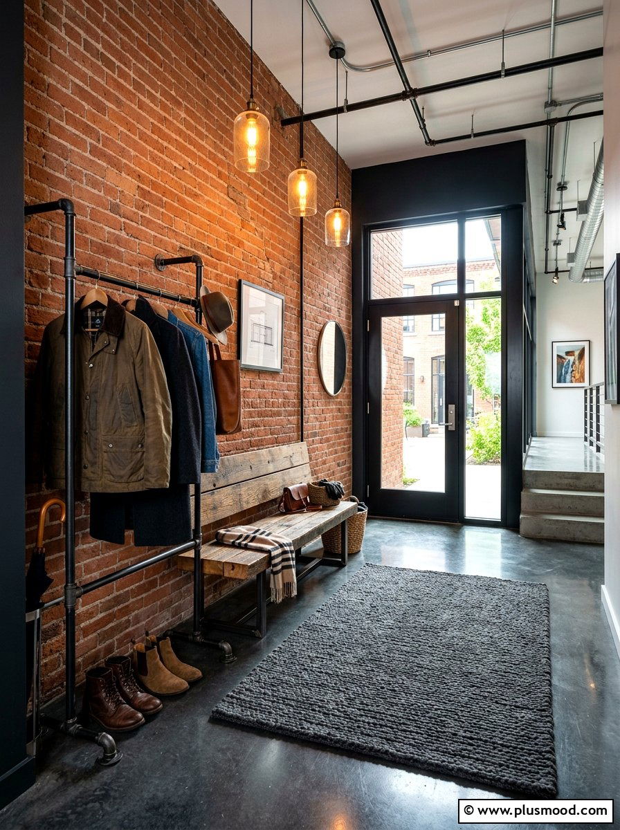 Industrial Entryway Design - 25 summer to fall entryway ideas