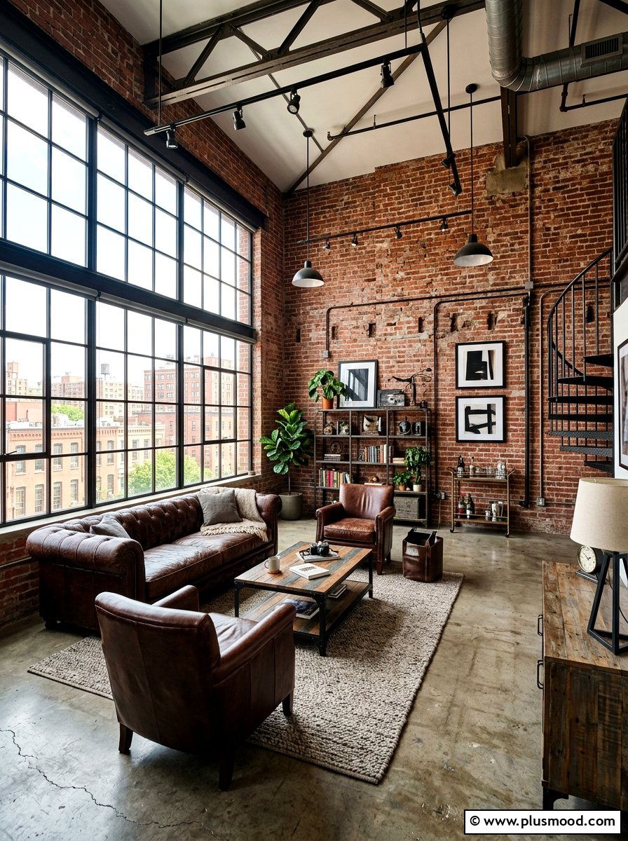Industrial Living Room - 25 best summer living room ideas