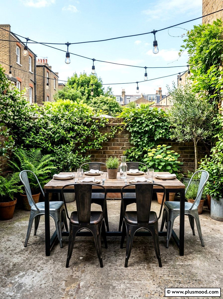 Industrial Metal Patio Furniture - 25 summer outdoor dining ideas