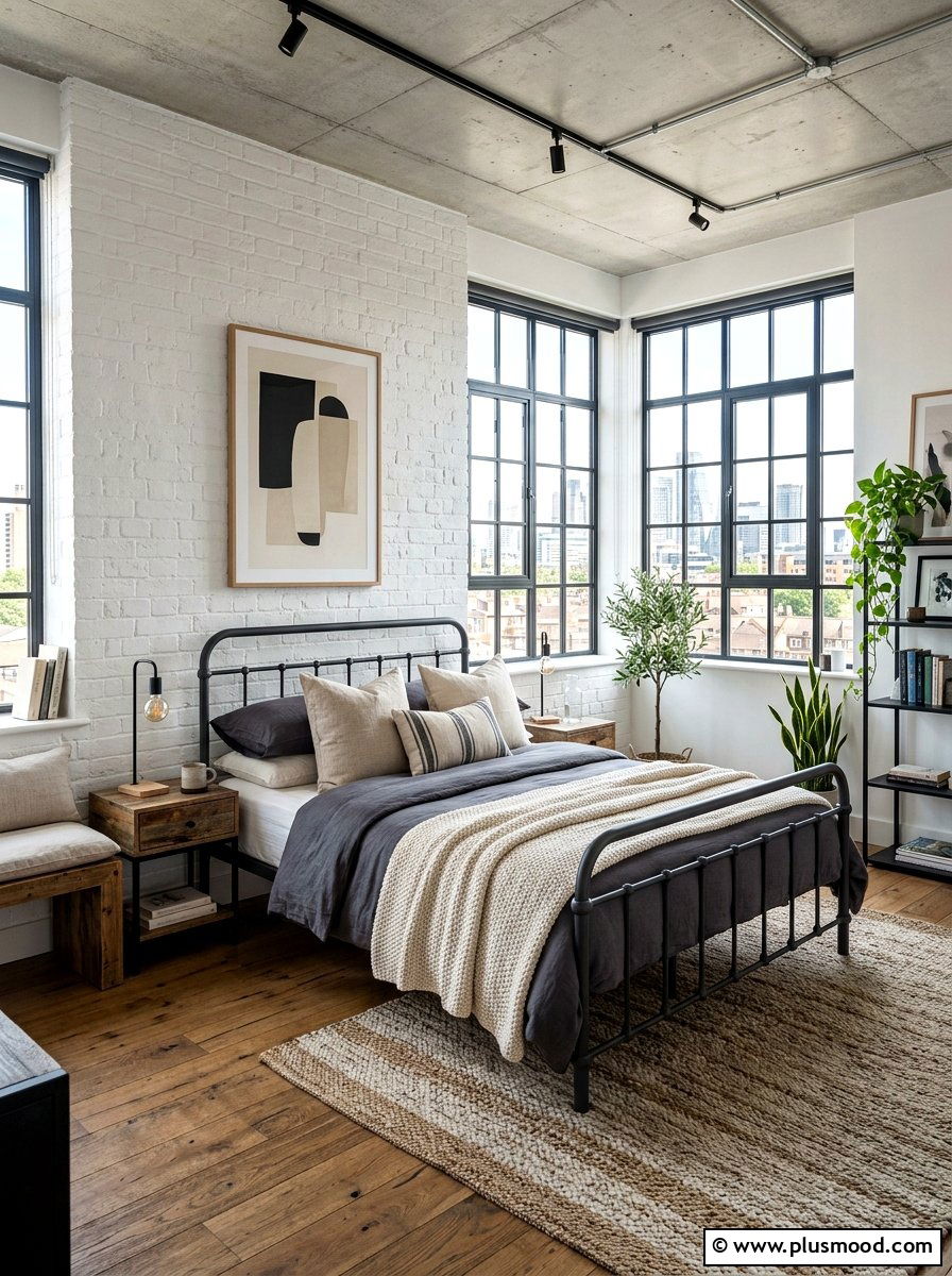 Industrial Neutral Bedroom - 25 neutral summer bedroom ideas