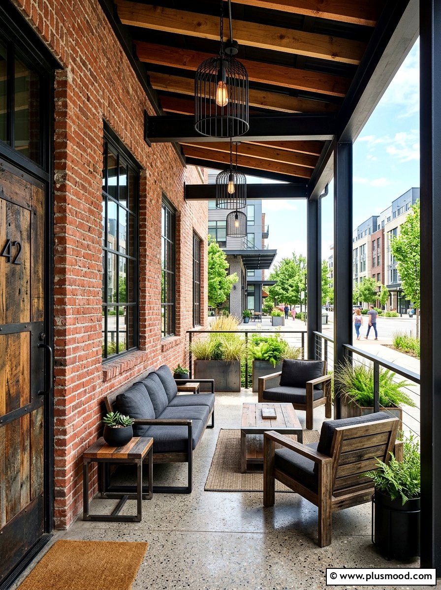 Industrial Style Front Porch - 25 summer front porch refresh ideas