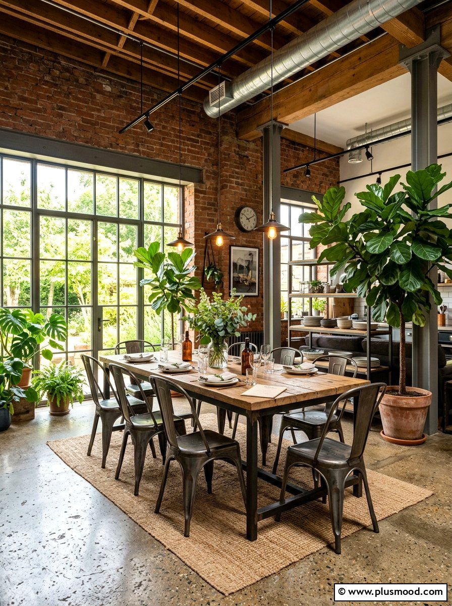 Industrial Summer Dining Room Setup - 25 summer dining room decor ideas