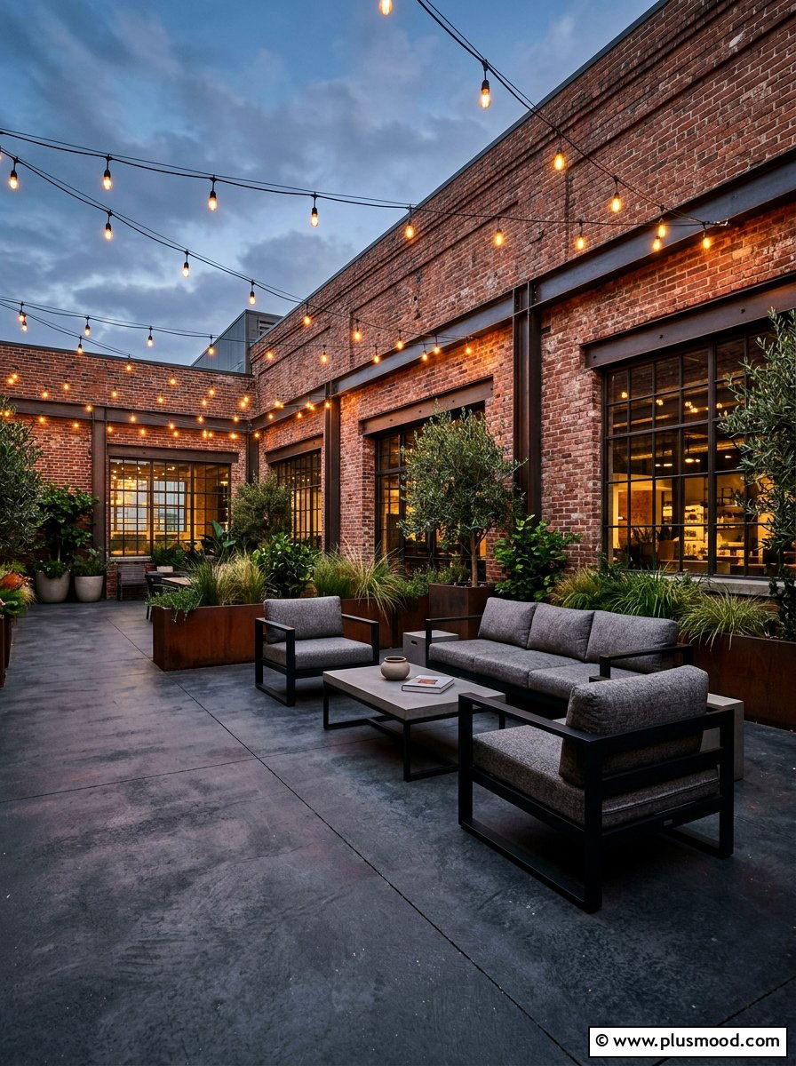 Industrial concrete outdoor space - 25 summer concrete patio ideas for summer