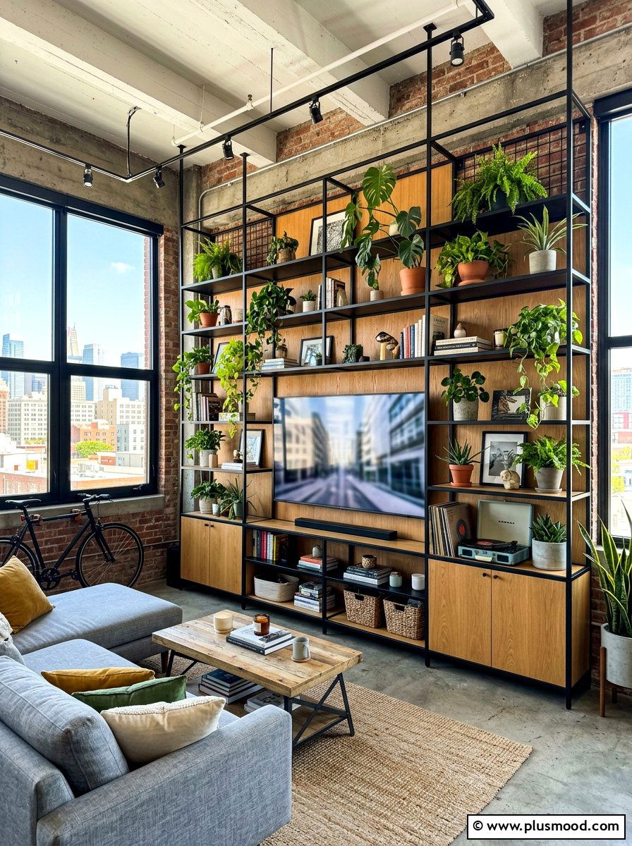 Industrial metal tv wall - 25 summer TV wall decor ideas