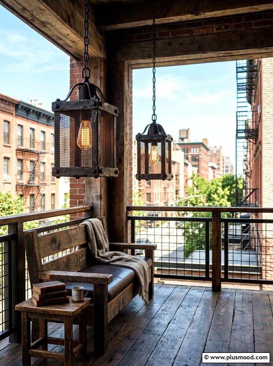 Industrial style lantern - 25 summer lantern ideas for front porch