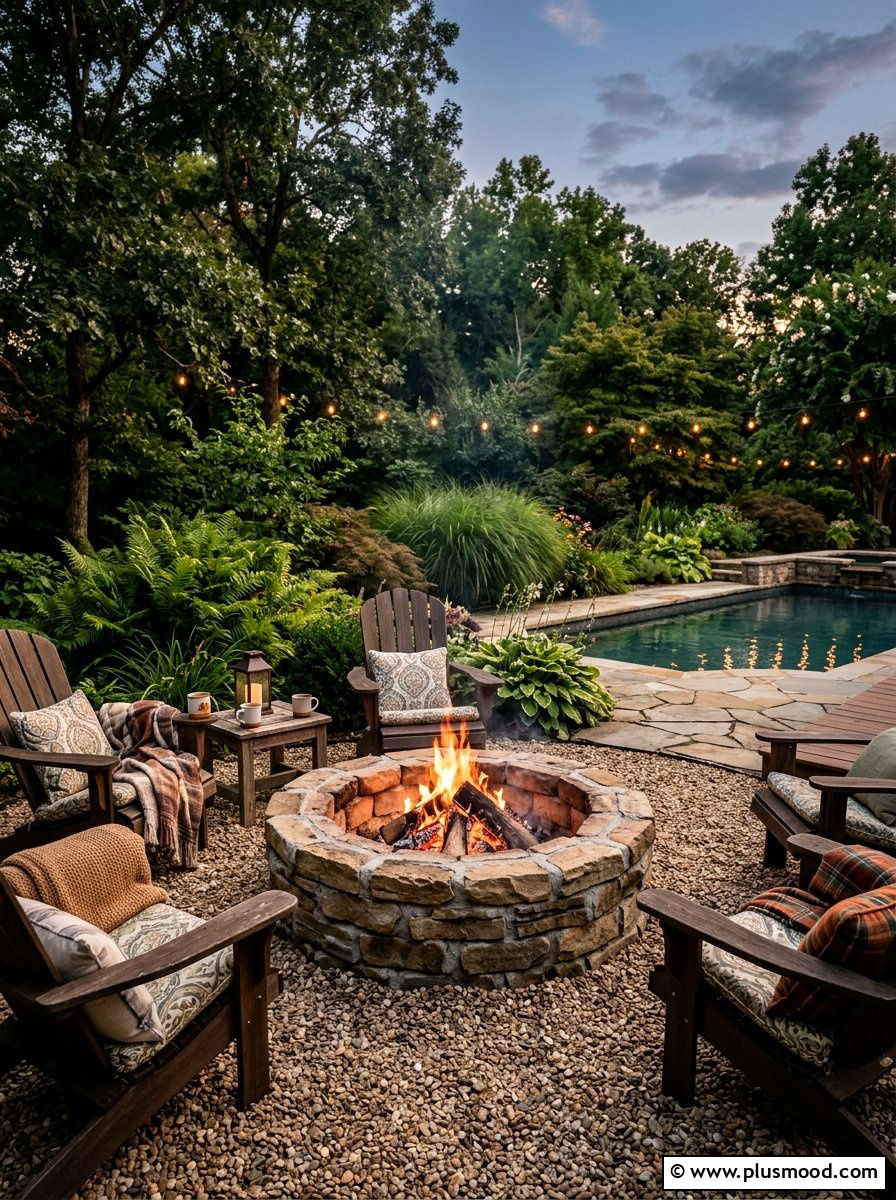 Inexpensive pool fire pit - 25 pool landscaping ideas on a budget