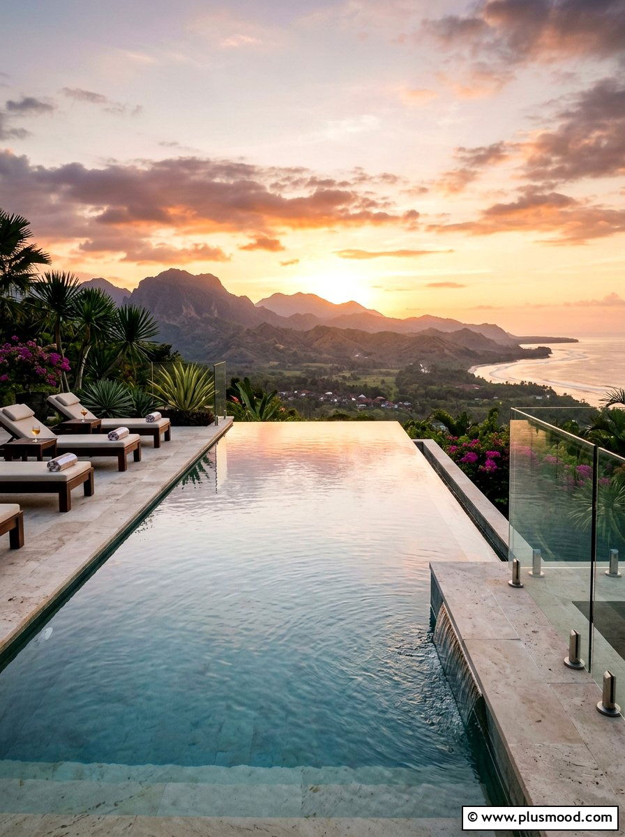Infinity Edge Pool - 25 small backyard ideas with pool