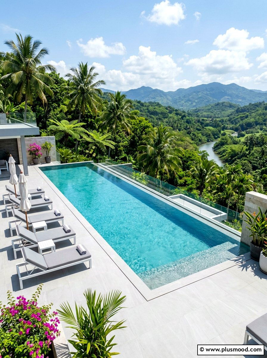 Infinity Pool - 25 summer resort style backyard ideas