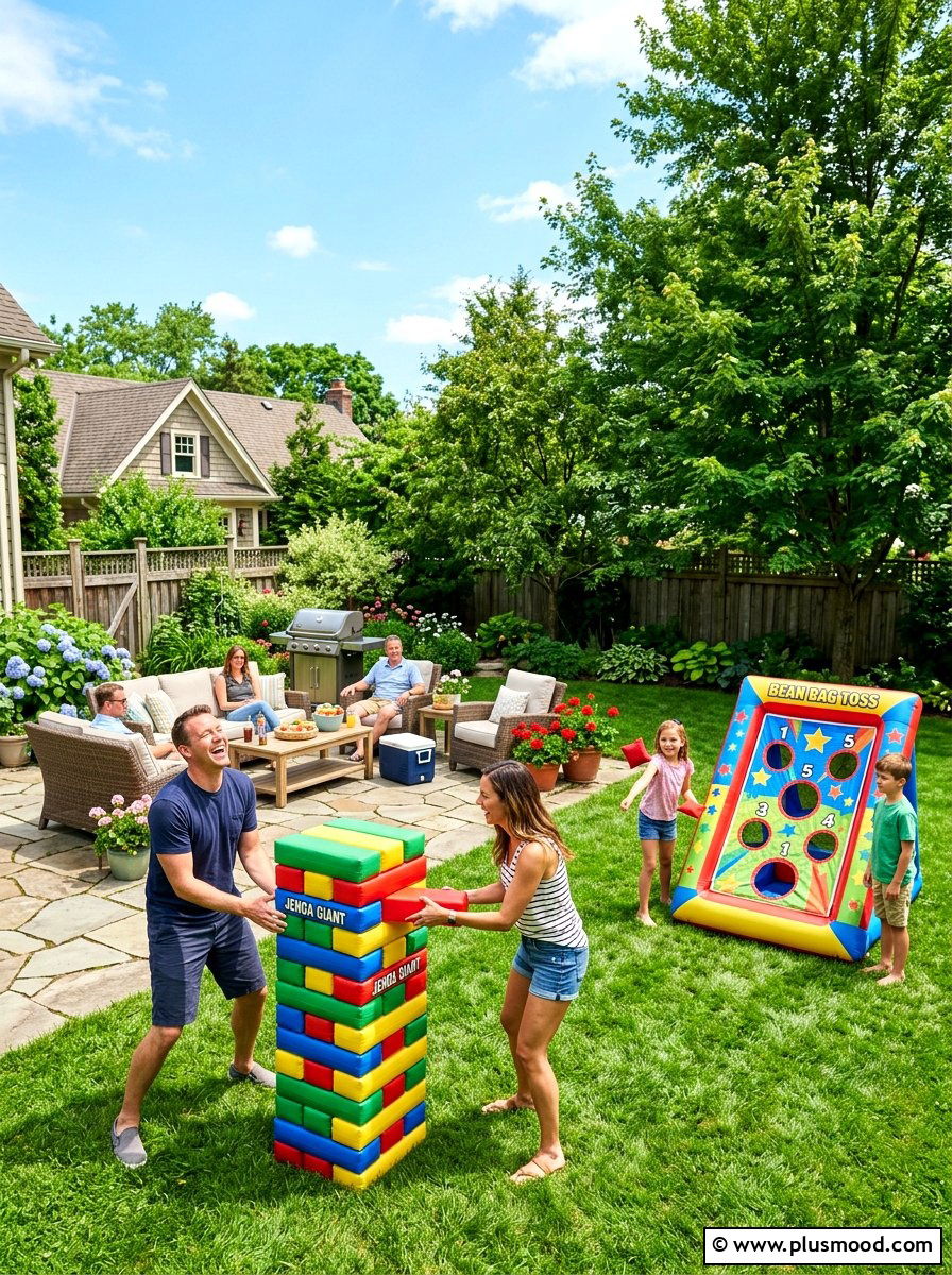 Inflatable Lawn Games - 25 summer patio party ideas